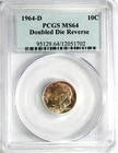 1964-D Roosevelt Dime PCGS MS64 "DDR" #GA6-02 "90% Silver"