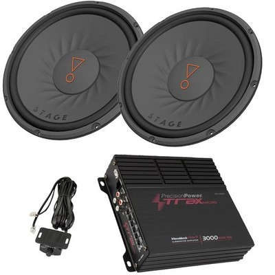 2) JBL Stage102 Series 10'' 4 ohm Subwoofers & 3000W Mono Micro 1-CH Amplifier