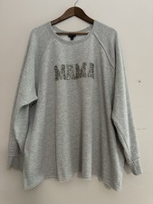 Torrid Size 3 3x 22/24 Sweatshirt Gray Rhinestone MAMA