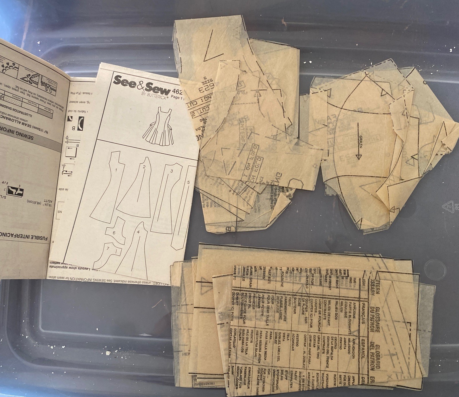 See & Sew Girl's Dress Pattern Sizes  5-6X pattern #4623 CUT