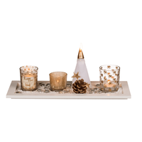 Kerzenhalter Weihnachten Tischdekoration 36 X 14 Cm KerzenstäNder Weihnachtsdeko