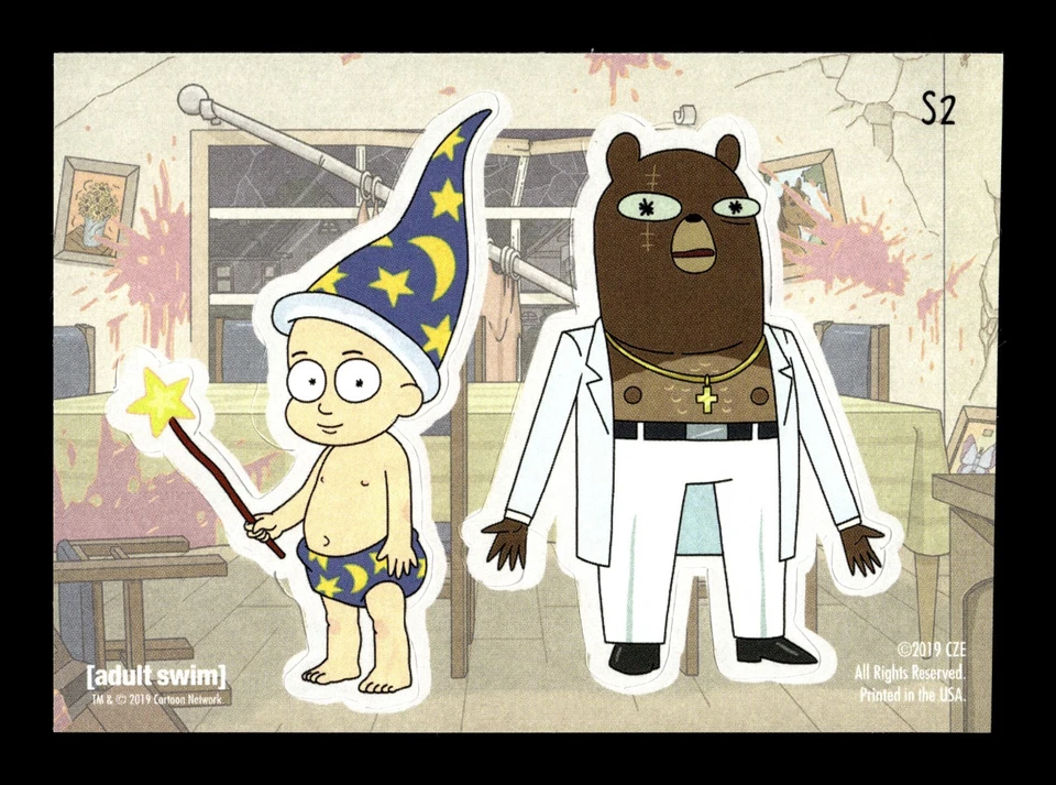 6-0-1-NS PWE . rick and morty 2 . 2019 cryptozoic . sticker . #s2 - Image 2 of 2