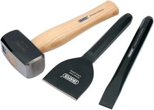 Draper 3 Piece Builders Tool Kit Club Hammer Chisel Bolster 26120