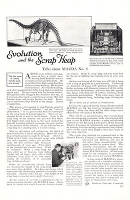 1914 General Electric: Evolution and the Scrap Heap Mazda Vintage Print Ad