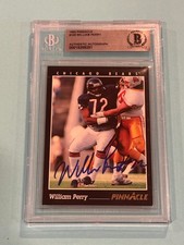 WILLIAM PERRY Signed 1993 PINNACLE Card #105 Beckett (BAS)
