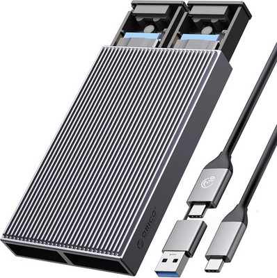 Dual-Bay M.2 NVMe SSD Gehäuse Aluminium USB-C 2x4TB Tool-Free Extern Laptop