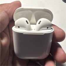 Apple AirPods In-Ear Bluetooth Wireless Earbuds w/ Built-In Mic, Case, White