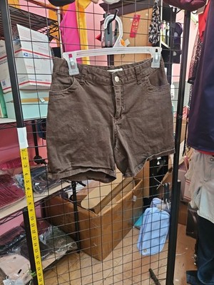 Cherokee Women's Brown Chino Shorts Casual Button Zip Pockets