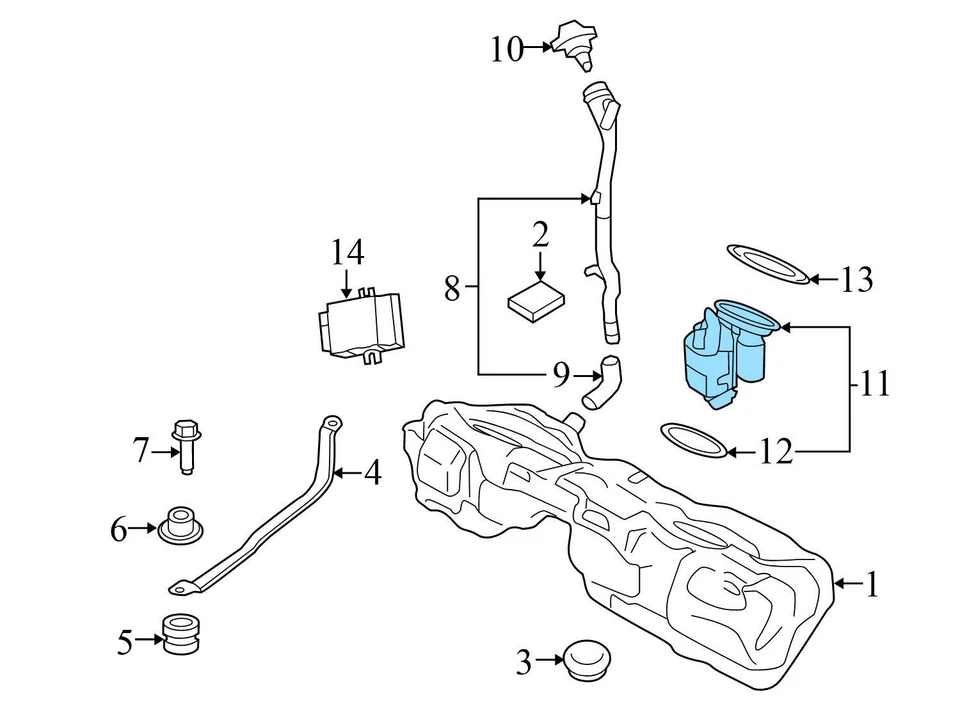 2014-2016 BMW 435I - In-Tank FUEL PUMP 7243975 - Image 4 of 4