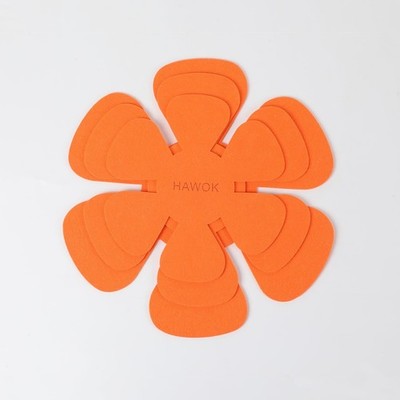 HAWOK Pot/Pan Protectors-Set of 3 Dia. 8'' 10'' 12'' Orange Orang Set of 3