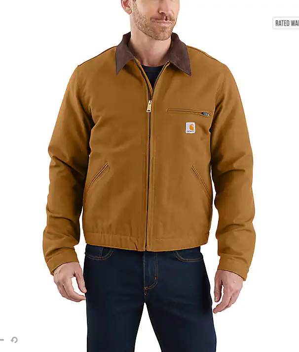 FLASHSALE Carhartt Men's Iconic J01 Duck Detroit Jacket Regular