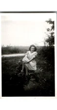 1947 Photograph Post-War Germany Woman Austerity Dress Candid Portrait