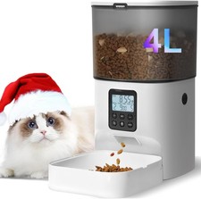 Imagen de Automatic Cat Feeder, 4L Cat Food Dispenser with 10s Voice Recorder, Pet Feeder