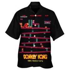 Donkey Kong 40th Anniversary Hawaiian Shirt