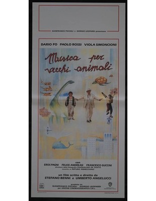 Poster Locandina MUSICA PER VECCHI ANIMALI mit B465 Dario Fo Paolo Rossi
