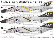1:32 Decal McDonnell  F-4B/N/J Phantom-II VF-84 Jolly Rogers - UpRise UR32198