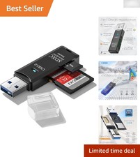 Compact USB 3.0 Micro SD Card Reader with Dual Slots for Quick Transfers