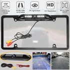 US License Plate Metal Frame Rear View Backup Camera CMOS HD LED Night Vision