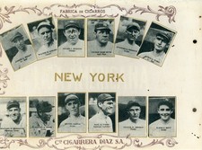 1924 Cuban Tomas Gutierrez Tobacco Premium Yankees Babe Ruth, Hoyt Combs Huggins