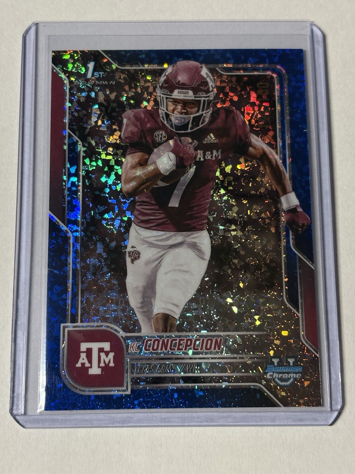 2025 Bowman Chrome U. Blue Mini Diamond Refractor 1st KC Concepcion /150