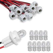 T10 Extension Harness - Plug Connector with 10 Bulbs and 10 Sockets for Brake,