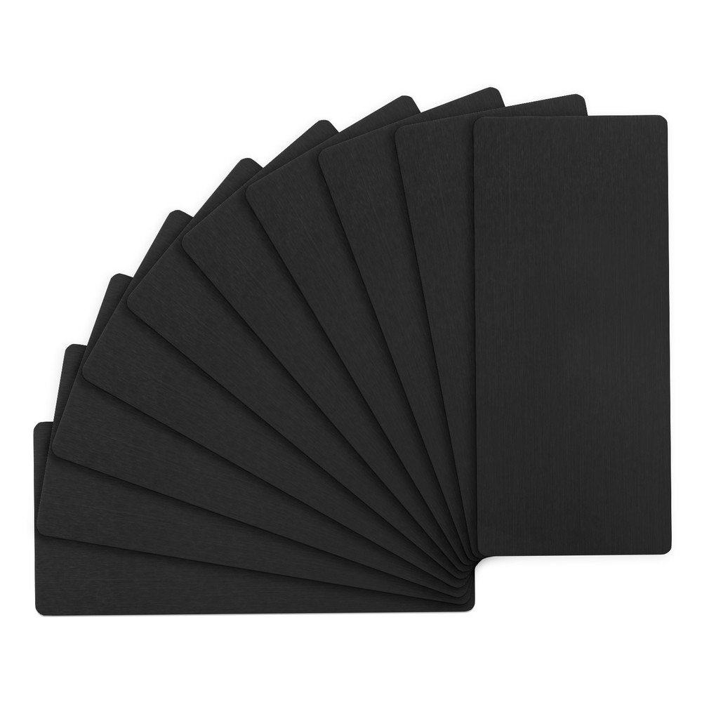 10-Pack Anodized Aluminum Laser-Engraved 2x1x0.06