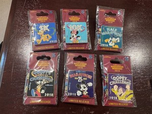 2018 runDisney Marathon Weekend Dopey Challenge 6 Pin Set 