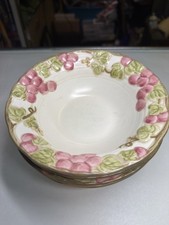 Set Of 4 Metlox Poppytrail Vintage Pink 7.25" Cereal Bowls Pink Grapes USA
