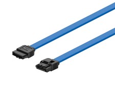 Monoprice SATA III 6Gbps SATA 3 Cable - 18in, Blue 10-Pack with Locking Latch
