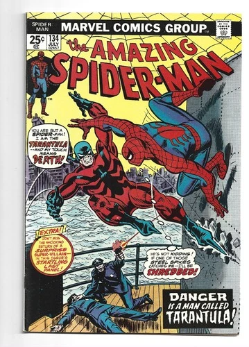 Amazing Spider-man #134, FN+ 6.5, 2nd Appearance Punisher, Marvel Value Stamp