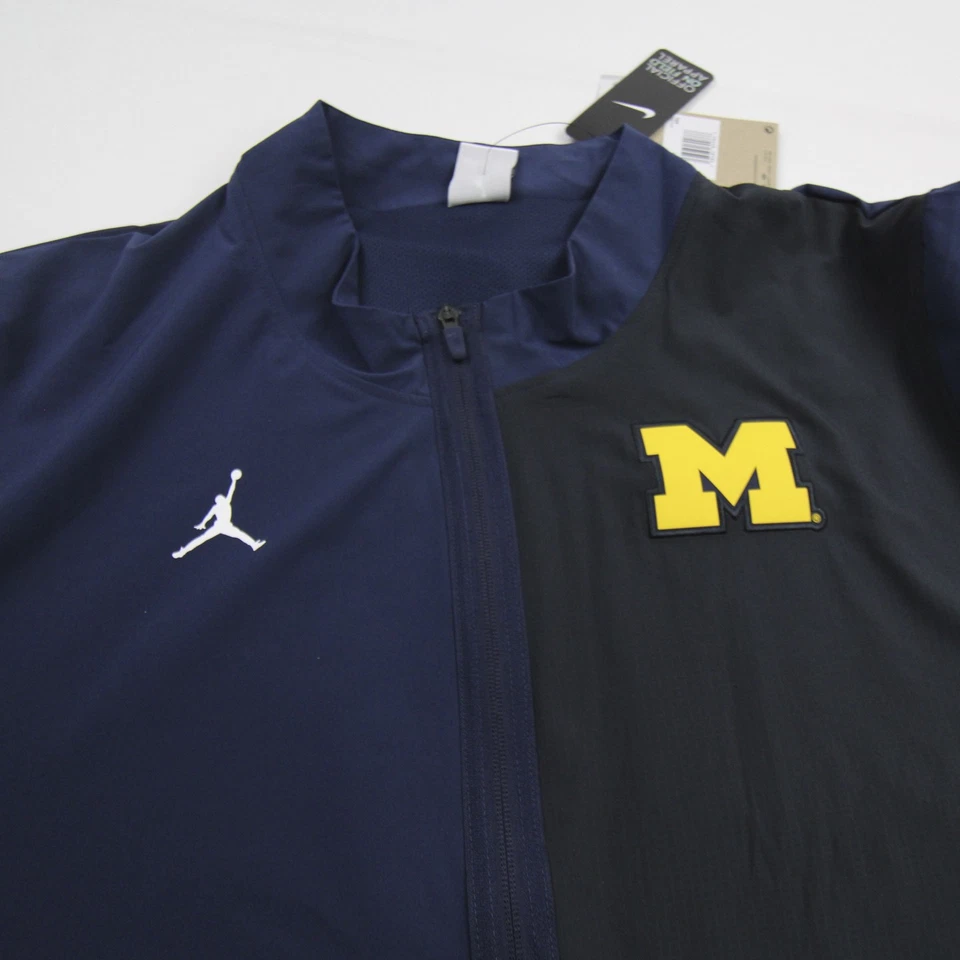 Chaqueta Michigan Wolverines Air Jordan para hombre azul marino/gris oscuro nueva Foto 3 de 4