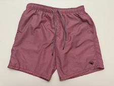 Ted Baker London Men s Swim Trunks Pink Geometric Sz 5 Zipper Pockets Lined
