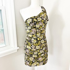 NEW Zara Off-Shoulder Rouched Floral Dress