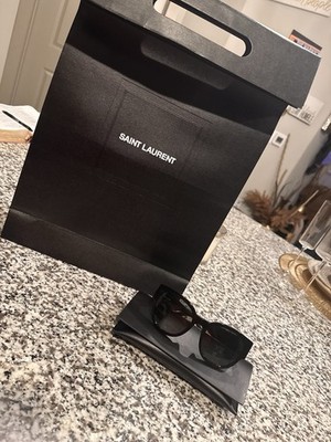 Saint Laurent SL M19 001 Square Sunglasses Black Frame Gray Tinted, Lightweight