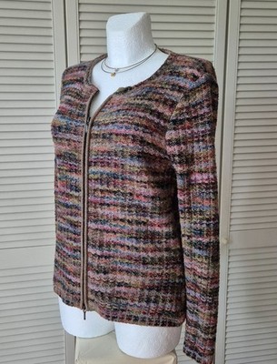 Walbusch Strickjacke Gr. 42, 92% Alpaka, 8% Schurwolle, Bunt, Pflegeleicht!