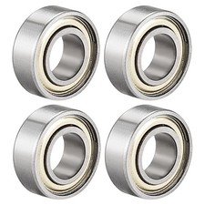 4 pcs Deep Groove Ball Bearing 687ZZ Double Shield 7 x 14 x 5mm Carbon Steel
