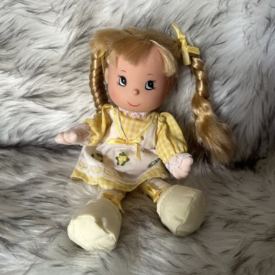 Blonde Braids Rag Doll Soft Body Vinyl Head No Box CUTE 11.5''
