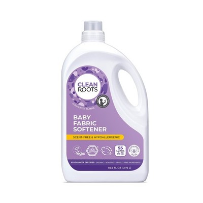 Clean Roots Baby Fabric Softener Organic 100% Plant-Based, 55 Loads, 92.9 Oz.