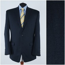Mens CHAPS Blue Blazer 46L US Size Pure Wool Sport Coat Jacket