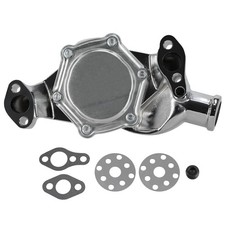 Chrome Water Pump For Sb Chevy 283-350 V8 Passenger Cars 1955-1968 Aluminum