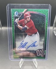 Bowman 2025 Chrome Green Mojo Refractor Ethan Petry Auto /99 Nationals