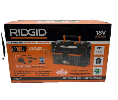 #ad #ad RIDGID 3 Gal. 18V Cordless Handheld NXT Shop Vacuum Wet Dry Vac Tool Only $89.99