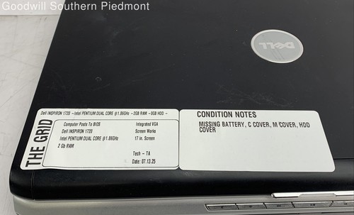 Dell Inspiron 1720 Intel Pentium 1.86GHz 2GB RAM No HDD No Battery - Parts - Picture 2 of 7