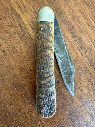 ANTIQUE SCHRADE WALDEN POCKET KNIFE 1892-1923 FOR REPAIR BEAUTIFUL SCALES