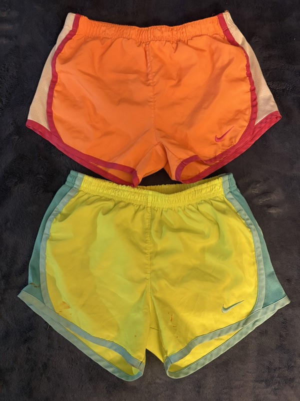 Lot of 2 Nike Girls Tempo Athletic Running Shorts Size 6X
