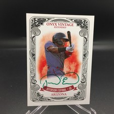 Jeferson Espinal 2021 Onyx Vintage Extended Green Auto EAJE PR: 50 Diamondbacks