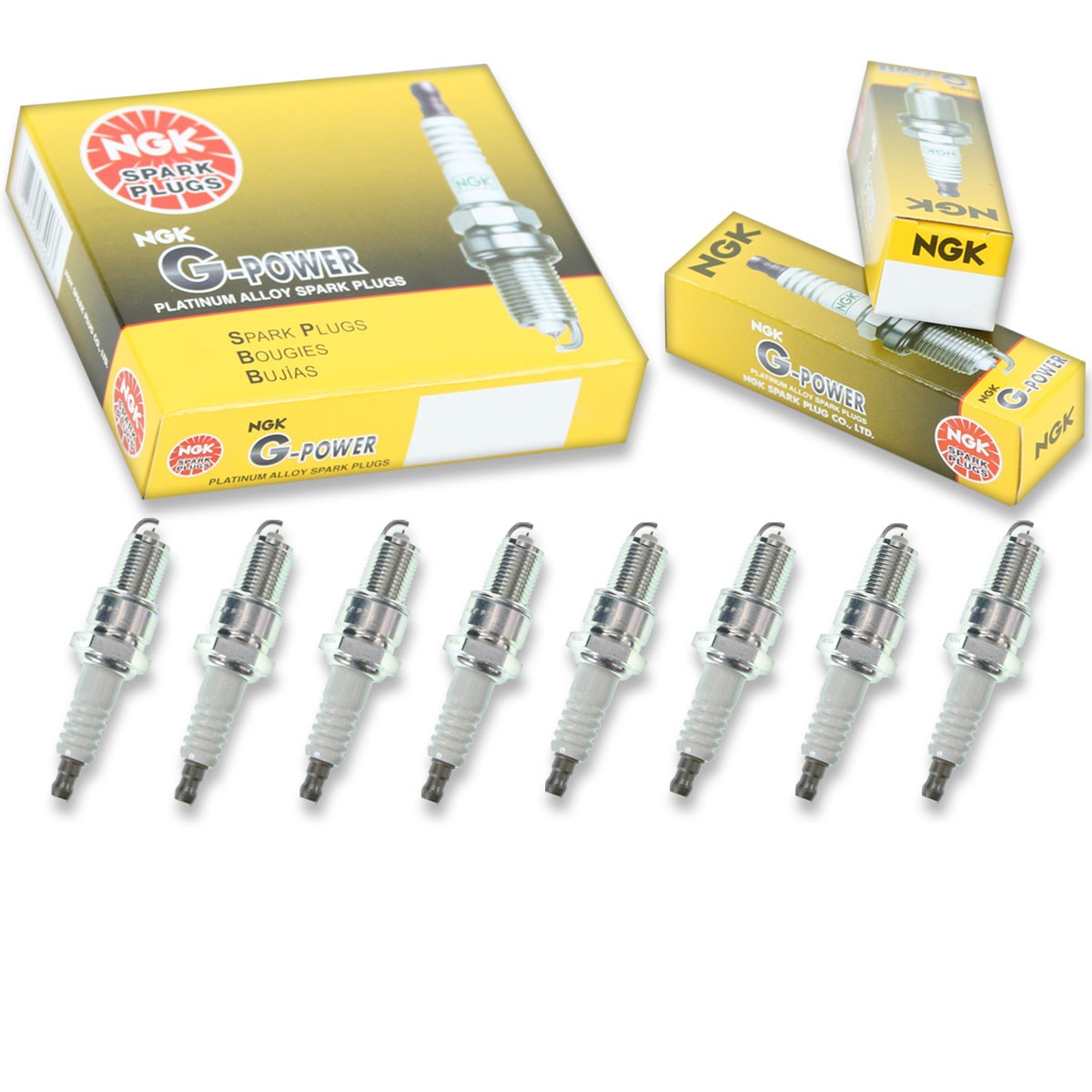 8 pcs NGK G-Power Spark Plugs for 1966-1978 Dodge Charger 7.2L 5.6L 5.2L gm