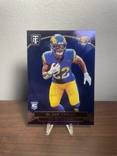 2024 Panini Totally Certified Blake Corum Mirror Blue Rookie Card /399 Rams
