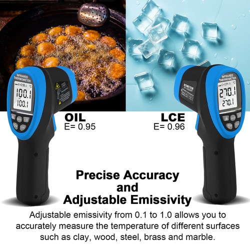 Infrarot-Thermometer mit APP-Steuerung Pyrometer 2-Laser Temperaturmessgerät DHL - Bild 4 von 6