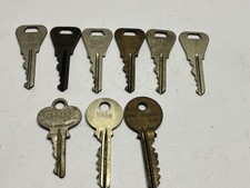 Lot (9) USED Vintage Original Pre-Cut Old Key...